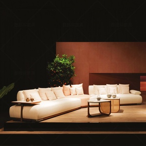 Divano Monoposto Visionnaire - Design Moderno e Minimalista in Tessuto Chenille e Pelle Bovina, Garanzia di 451 Anni, Personalizzato nel Zhejiang - Product Image 1