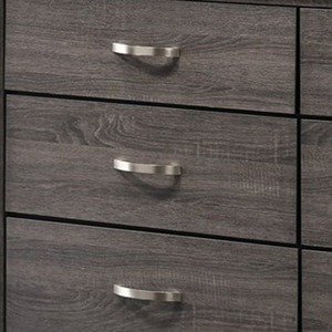 <span class=keywords><strong>Commode</strong></span> de style transitionnel avec 6 tiroirs <span class=keywords><strong>et</strong></span> poignées métalliques gris <span class=keywords><strong>et</strong></span> <span class=keywords><strong>noir</strong></span> - Product Image 3