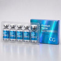 Étiquette personnalisée VS-414 pour emballage de peptides, 3 ml, 5 flacons, 10 flacons, en vinyle holographique, pour flacon injectable 3 ml et boîte GH avec plateau pour flacon