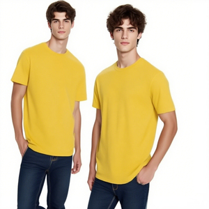 T-shirts pour hommes en coton 100% à épaules tombantes, couleur unie bleu marine, surdimensionnés, personnalisables, vente chaude de l'été - Product Image 5