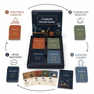 Juego <span class=keywords><strong>de</strong></span> Mesa <span class=keywords><strong>de</strong></span> Entrenamiento <span class=keywords><strong>de</strong></span> Comunicación para Recepción <span class=keywords><strong>de</strong></span> Hotel, Personalizado, con Papel Reciclable, para Personal <span class=keywords><strong>de</strong></span> Hostelería - Product Image 3