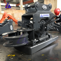 Compacteur hydraulique multifonction Ligong avec moteur pour le compactage des pieux, pondeuse à roues, kit remplaçable - pour excavatrices de 1 à 50 tonnes