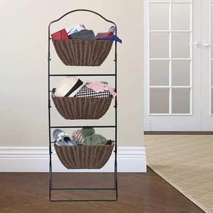 Support en osier à trois couches pour salon affichage chambre vêtements stockage Raten <span class=keywords><strong>panier</strong></span> de fruits salle de bain élégante - Product Image 5