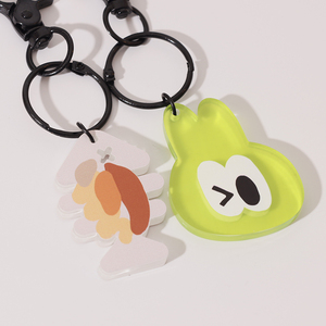 Porte-clés personnalisé Vigreat en acrylique transparent avec liquide et huile, <span class=keywords><strong>shaker</strong></span> rempli, impression UV, anime personnalisé, porte-clés en acrylique à sable mouvant - Product Image 2