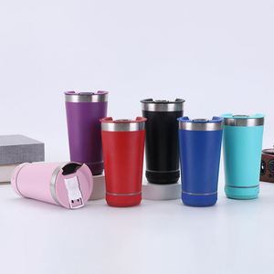 Gobelet Bluetooth pour voiture de 16 oz avec ouvre-bouteille, gobelet pour voiture en acier inoxydable, gobelet isotherme portable - Product Image 1
