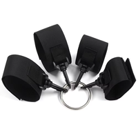 Wiseu Sm Roleplay Restraint Slave Stainless Steel Cross Handcuffs Ankle Cuffs Bondage O Ring Removable Connect Hook Anal