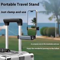 Clip pliant universel portable en alliage d'aluminium, support de téléphone de voyage, bureau à grande vitesse sur rail pour avion
