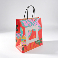 Sac en papier kraft recyclable à poignées torsadées avec impression de logo personnalisé, idéal pour l'emballage alimentaire des restaurants – Vente chaude