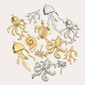 TUF25-D Coral Tree French Coconut Tree Love <b>Titanium</b> Steel DIY Pendant Necklace Fashion <b>Stud</b> Earrings Stainless Steel Jewelry - Product Image 5