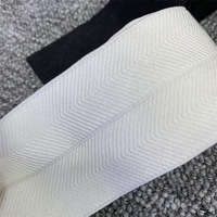 Bande élastique tissée unie noire et blanche 40 mm en nylon/polyester/spandex/coton pour sous-vêtements, ceintures et textiles de maison