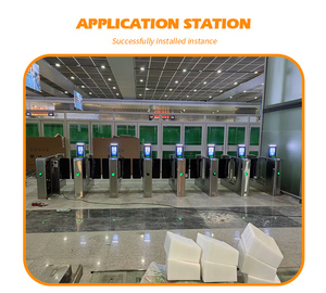 Hcw Tự động kiểm soát truy cập cửa quay cho trạm sân bay tích hợp Nhận dạng khuôn mặt & Đầu đọc mã QR hộ chiếu - Product Image 4