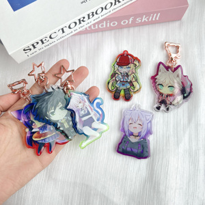 Móc Khóa Acrylic Biểu Tượng Tùy Chỉnh Móc Chìa Khóa Anime Ba Chiều Cá Tính In Hình Lấp Lánh Hình Ảnh Mặt Dây Chuyền Hoạt Hình - Product Image 2