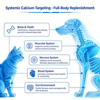 Suplemento Dietético Líquido Natural y Orgánico para Mascotas, Vitamina D y Gluconato de Calcio para Perros/Gatos, Mejora la Absorción de Calcio, Marca Privada al por Mayor