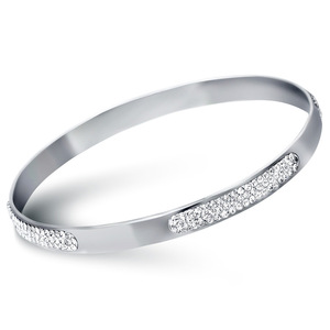 Pulsera de Diamantes de 6 mm, Chapada en Oro de 18K, Acero de Titanio, Corte Brillante Redondo, Diamantes Sintéticos Cultivados en Laboratorio, Unisex, Uso Diario - Product Image 5