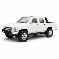 Camioneta RC 1:10 4WD 2.4G, Vehículo Todoterreno Radiocontrolado con Luces LED, Llantas de Repuesto y Batería Recargable