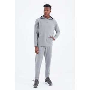 Conjunto Deportivo Gris Melange para Hombre Rex, Sudadera con Capucha y Pantalones Transpirables, 340gsm - Product Image 5