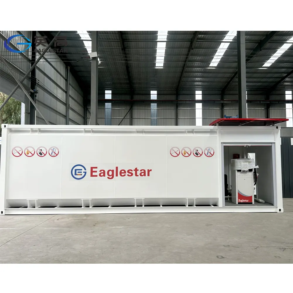 Estación de combustible móvil de 40 pies/estación de gasolina portátil/estaciones de combustible de contenedores