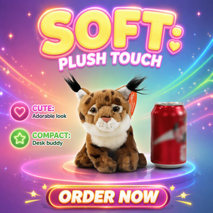 Juguete de Peluche de Lince Realista al por Mayor de Fábrica, Gato Salvaje de Simulación, <span class=keywords><strong>Animal</strong></span> de Peluche, Algodón PP, OEM Personalizado, Regalo para Niños - Product Image 6