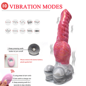 YOCY-2077V <span class=keywords><strong>werwolf</strong></span> dildo Vibrator Silicone Dog dương vật Knot kích thích g-spot MASSAGER 10 chế độ rung Đồ chơi tình dục cho phụ nữ người đàn ông - Product Image 2