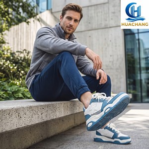 Baskets en cuir de haute qualité, personnalisables avec logo, pour hommes, style décontracté, basketball, marche et skateboard - Product Image 3