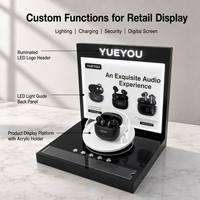 Expositor Giratorio con Iluminación LED para Auriculares TWS, Plataforma Giratoria para Auriculares Inalámbricos, Expositor de Demostración para Venta Minorista