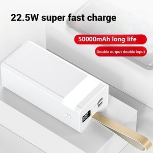 Oem/ODM Hot Bán công suất cao QC3.0 xách tay powerbanks sạc điện thoại di động 22.5W <span class=keywords><strong>USB</strong></span> C siêu nhanh phí điện ngân hàng 50000mAh - Product Image 2