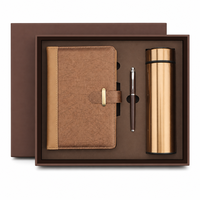 Ensemble cadeau d'entreprise personnalisé avec carnet, stylo à bille et bouteille isotherme, boîte cadeau d'entreprise OEM ODM