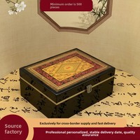 Vente en gros Boîte à bijoux et parfum en bois laqué haute brillance personnalisée Emballage cadeau de rangement style moyen-oriental de luxe