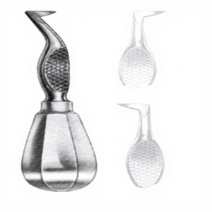 Elevador de Raíces Schlemmer, Curvo a la Izquierda, de Acero Inoxidable, Instrumento Dental Modelo RE-117, Clase I, Mínimamente Invasivo - Product Image 5