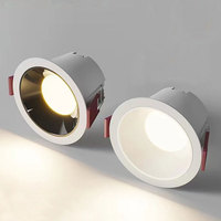 Spot LED encastré anti-éblouissement COB OEM 5W 7W 9W 12W 220V pour plafond, salon et maison