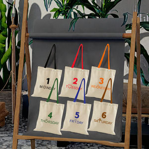 Sac fourre-tout en coton biologique écologique de 12 oz pour les courses quotidiennes, en toile avec impression numérique, recyclable - Product Image 3