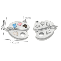 Pendentifs en acier inoxydable coloré pour tableau de dessin, colliers DIY, accessoires mignons en émail titane effet goutte, vente en gros