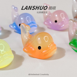 Lanshuo Glow In Dark Whale Charms Zinc Alloy DIY Jewelry Accessories For Phone Case Magnet Ornament <b>Gift</b> Unisex - Product Image 2