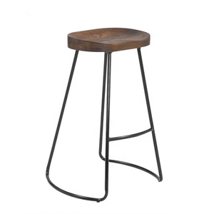 Vintage Industrial Tractor Bar Stool 65cm, Retro Metal and <strong>Wood</strong> <strong>Barstool</strong> for Cafe Dining, Counter Height Kitchen Chair - Product Image 6