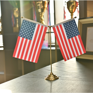 Nhà máy trực tiếp giá cả trong nhà văn phòng bàn flagpoles vàng bạc pha lê căn cứ Cột cờ căn cứ - Product Image 2