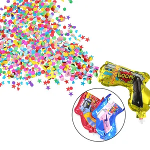 Explosivo hand-held inflável fogos de artifício Confetti Shooter para Graduação Partido Fontes balão confetti poppers