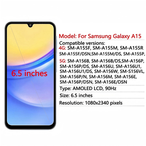 Écrans LCD de remplacement Full HD pour <span class=keywords><strong>Samsung</strong></span> A15 4G 5G – Pièces de rechange pour téléphones portables – Accessoires mobiles – Vente en gros - Product Image 2