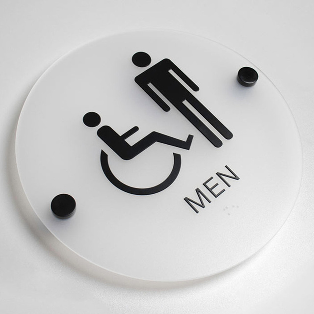High Quality 3D ADA Sign Letters Acrylic Material Hotel Door Sign Braille LED Electronic Display for Hospitals Companies Schools