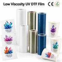 60cm 30cm Low Tack UV DTF Filmrol AB PET Koude Transfer Stickerfolie Hechting voor bekerpapier Lage Viscositeit Print