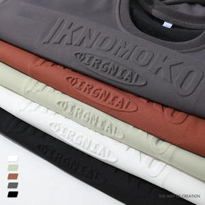 Sudadera de cuello redondo con estampado de letras en relieve de acero para hombre 2023 Otoño/Invierno nueva Sudadera con capucha con personalidad en relieve 3D - Product Image 1