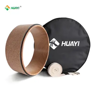 HUAYI Yoga Wheel Set Strong Comfortable Sports Yoga Wheel For Back Pain Stretching Improving Flexibility Free Yoga Strap