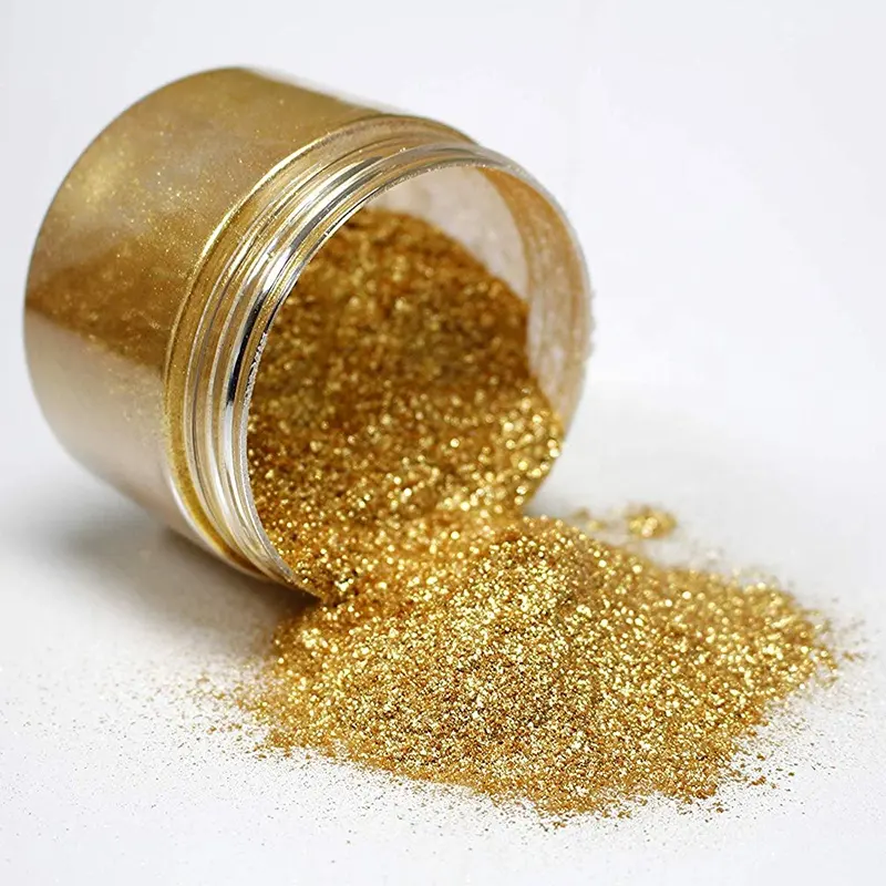 Poudre de paillettes d'or de poussière de lustre comestible de pigment de qualité alimentaire pour les nutraceutiques d'ours gommeux de gâteau