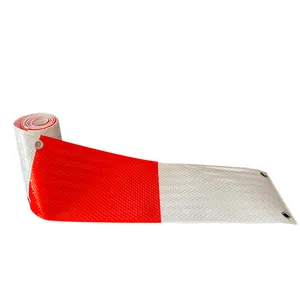 Bandes réfléchissantes flexibles de blanc rouge de danger temporaire d'oeillets réfléchissants de 2 et 3.5 mètres pour la clôture de sécurité