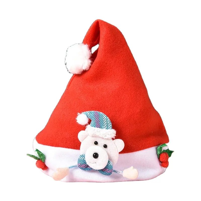 Рождественская наклейка, мультяшный рождественский подарок, Рождественская шляпа, Санта-Клаус, снеговик, олень, мигающая шляпа