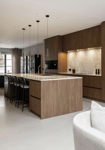 Remodelación de Cocina Modular Moderna y Artística con Diseño de Isla, Encimera de Mármol, Grifo, Cajón, Canasta y Construcción de Madera Contrachapada - Product Image 6