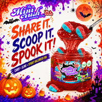 Bonbons liquides festifs pour fête d'Halloween, pot de slime collant, sauce acidulée en forme de crâne, friandises gélifiées fantaisie
