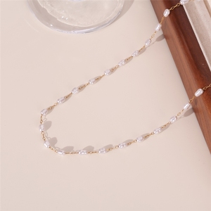 Cadena de Perlas Sueltas de <span class=keywords><strong>Acero</strong></span> <span class=keywords><strong>Inoxidable</strong></span> Chapado en Oro de 18K Estilo Coreano, Resistente al Deslustre, para la Fabricación de Joyas - Product Image 6