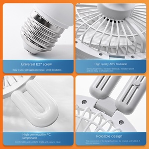 Ventilateur de plafond LED de petite taille de style moderne, moteur à courant continu, conversion de fréquence directe en usine, corps en verre pour restaurant et salon - Product Image 5