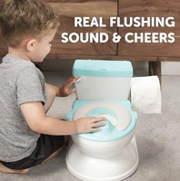 Real Feel Pot avec lingettes Stockage Siège de transition Doublures jetables Toilette réaliste Facile à nettoyer Assembler
