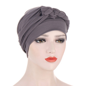 Bonnet <span class=keywords><strong>Turban</strong></span> Musulman pour Femme, Cache-Cheveux Chimiothérapie, Chapeau Islamique Arabe, Bonnet Anti-Chute de Cheveux, Bonnets - Product Image 2